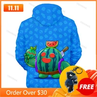 max cartoon tops teen clothes poco shelly 8 to 19 years kids sweatshirt shooter game 3d printed hoodie boys girls