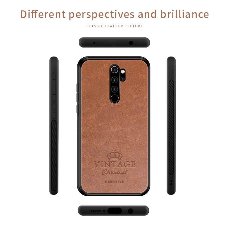 Для Xiaomi Redmi Note 8 Pro PINWUYO чехол для Note8 ретро кожаный мягкий край Жесткий Чехол 8Pro |
