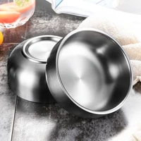 304 stainless steel bowl high end tableware hot home soup and rice bowl tableware set can be customized double korean bowl