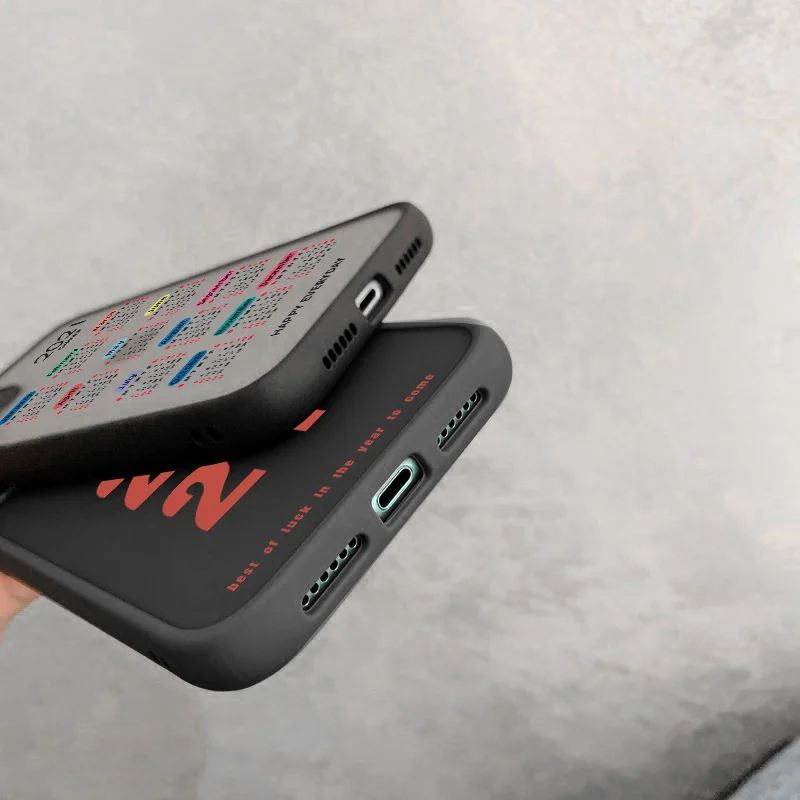 

USLION 2021 Calendar Camera Protection Phone Cover For iPhone 12 Mini 11 Pro Max X XR XS Max 7 8 7Plus Hard PC Back Cases Cover