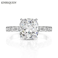 classic real 925 sterling silver reddean cut 89mm created high fire diamond wedding engagement rings anniversary gift for women