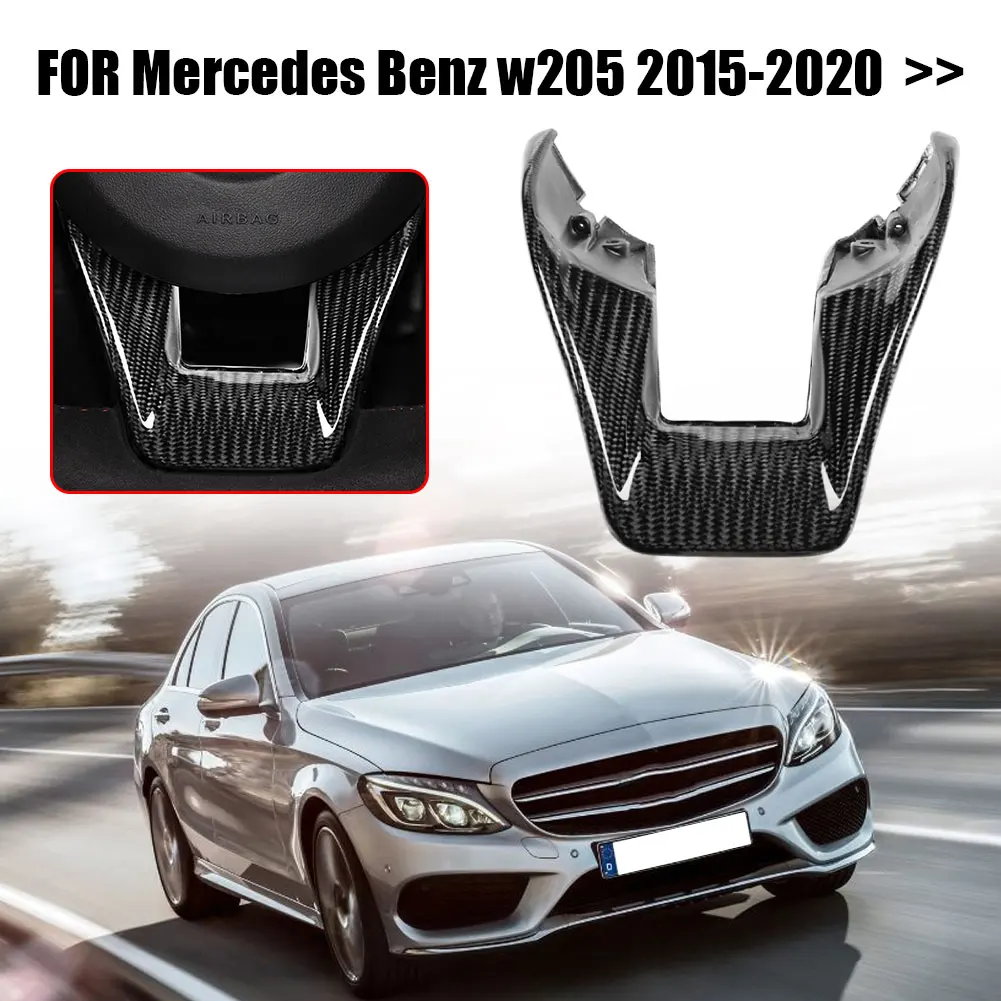 Продажа Нижняя крышка рулевого колеса, отделка из углеродного волокна для Mercedes-Benz W205 C63 C63S W218 CLS63 GLA45 GLS63 GLC43 2015-2020 AMG