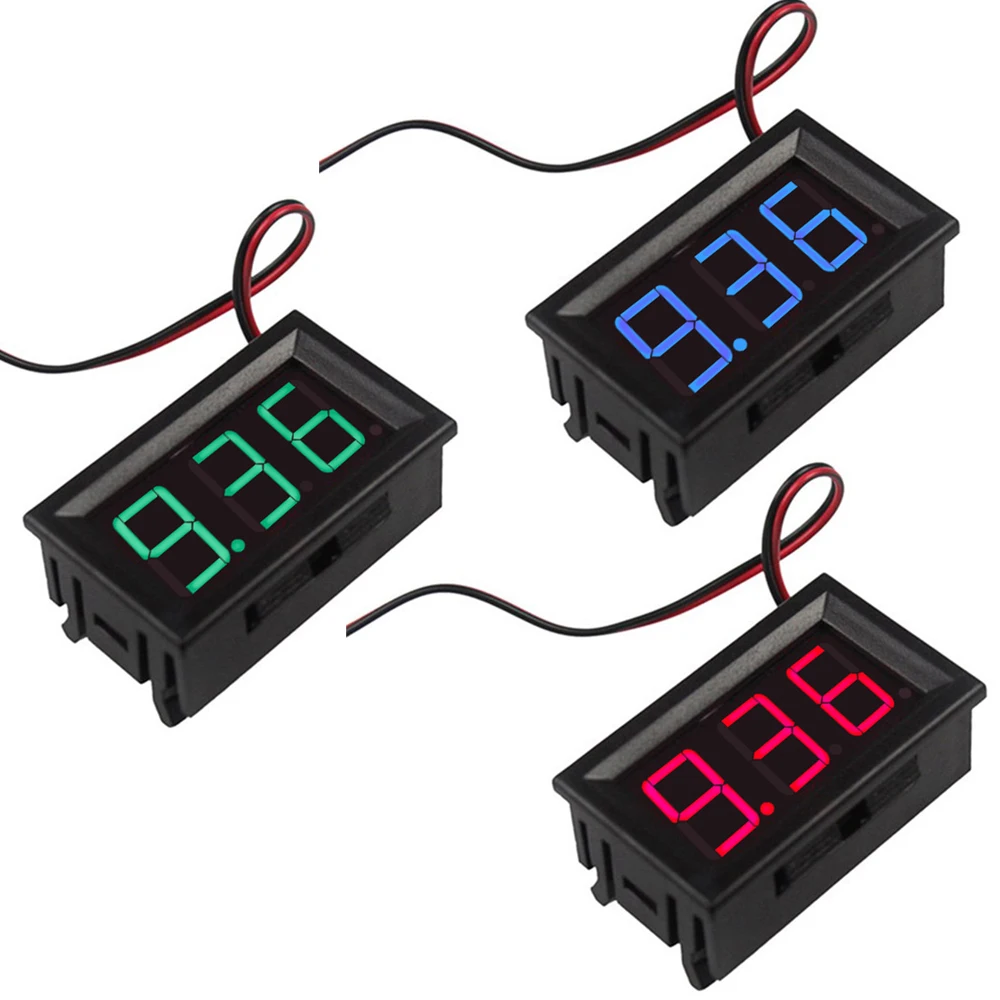 Цифровой вольтметр постоянного тока 4 5 в 30 2 провода 0 56 дюйма светодиодная