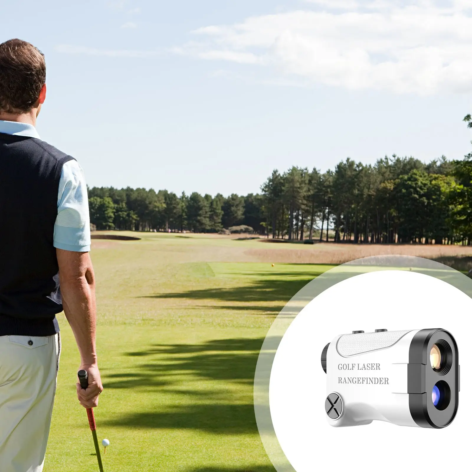 

Yards Rangefinder Handheld Digital Optic Range Finder Pocket Telescope Hunting Golf Scope Yards Measure Distance Speed Meter