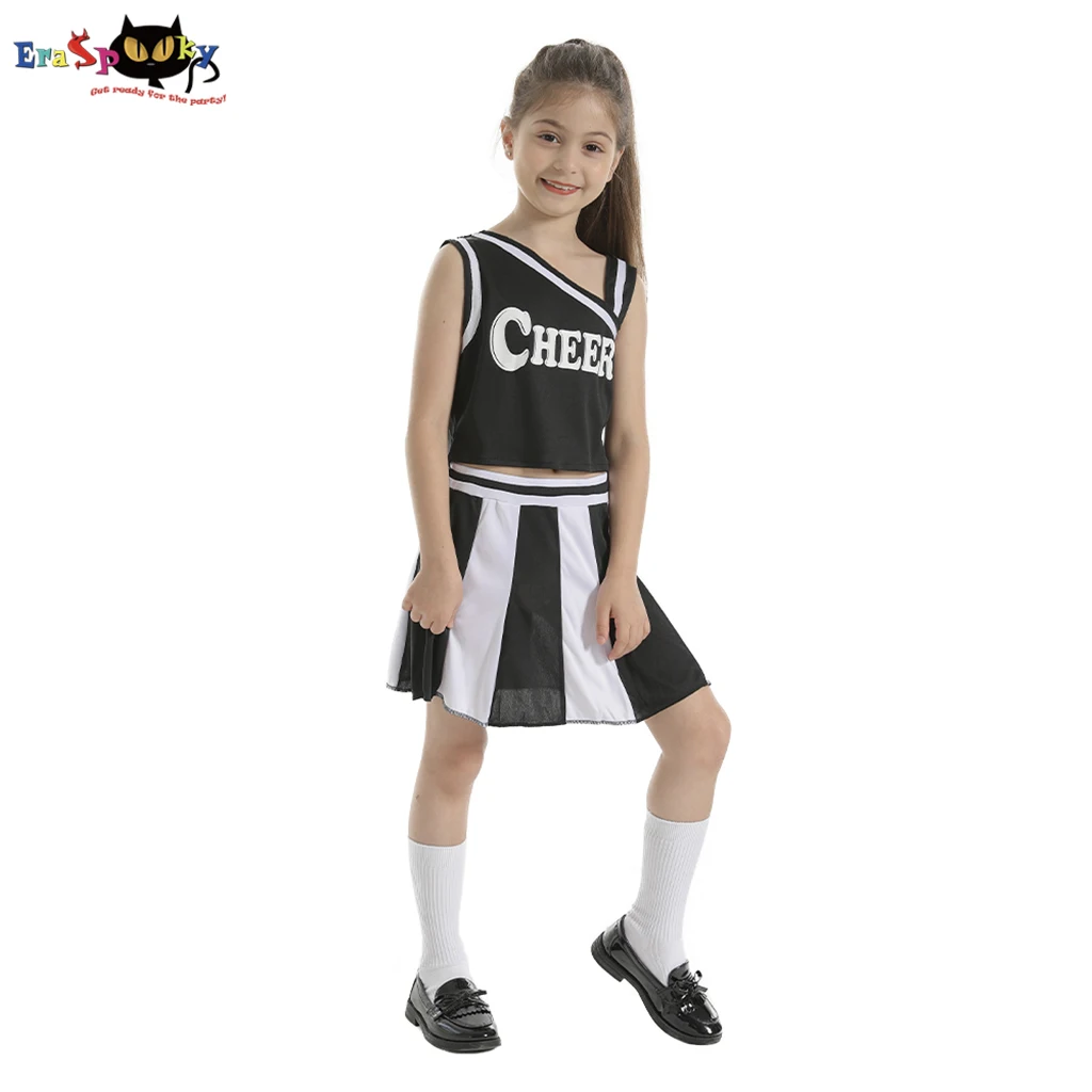 

Eraspooky Girls Cheerleader Costume Halloween Costume For Kids Shirt And Skirt Fancy Dress Purim Carnival Cosplay