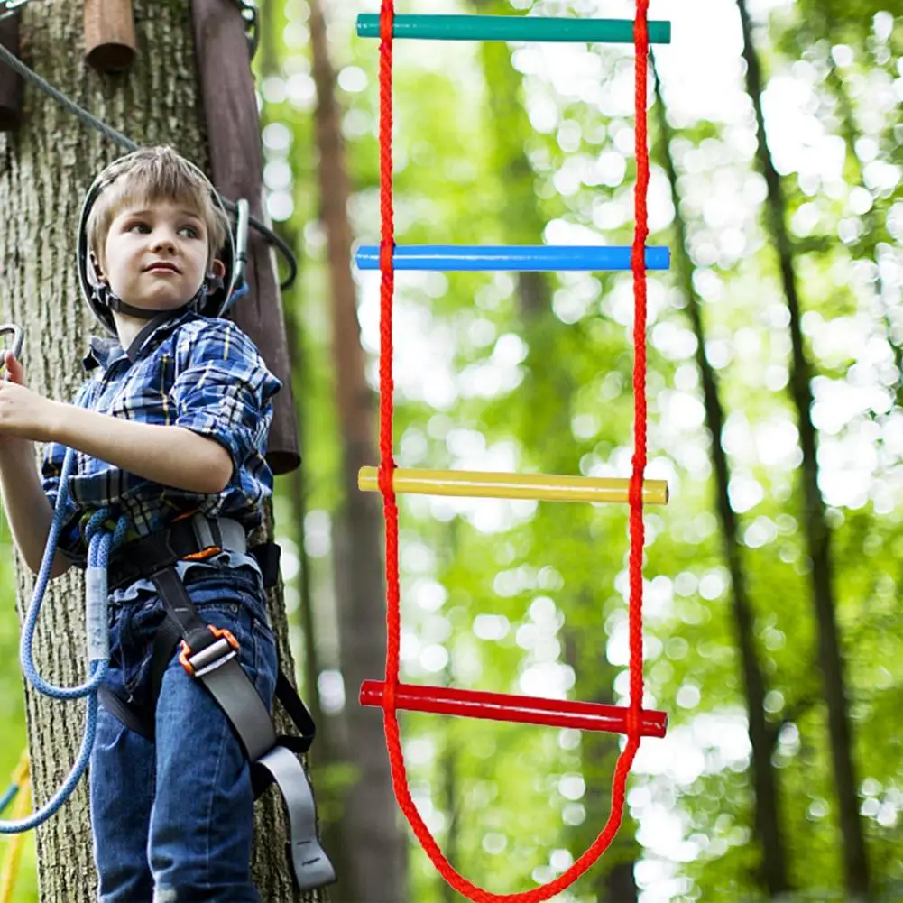 Детская Радужная сетка для скалолазания на открытом воздухе с лентой физических