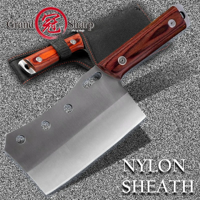 GRANDSHARP Кливер нож ручной ковки шеф повара кухонные ножи Инструменты для барбекю