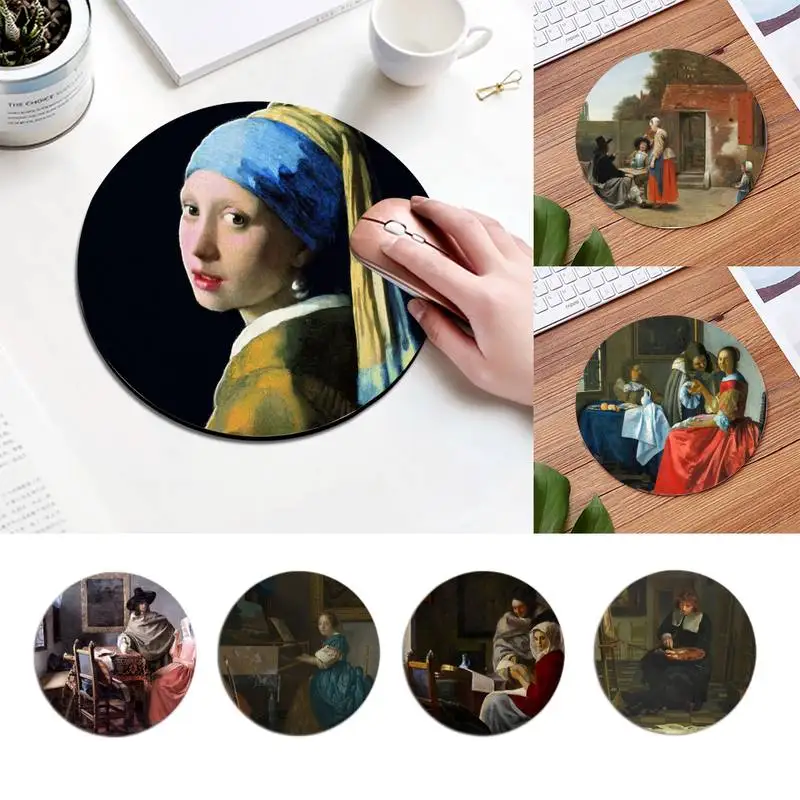 

Игровые коврики Vermeer для арт-игр, коврик для мыши, Удобный круглый коврик для мыши, серия планеты, коврик для рабочего стола, персонализирова...