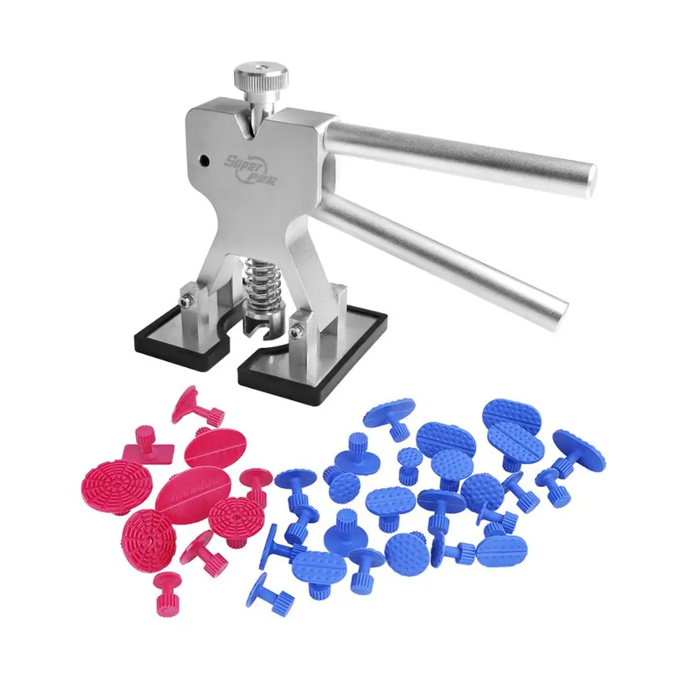 silver Профессиональные Супер PDR Tools Kit Высокое Качество Автомобиля Paintless Дент Ремонт Инструменты Набор Золотой Дент Съемник Клей Вкладки - Цвет: silver