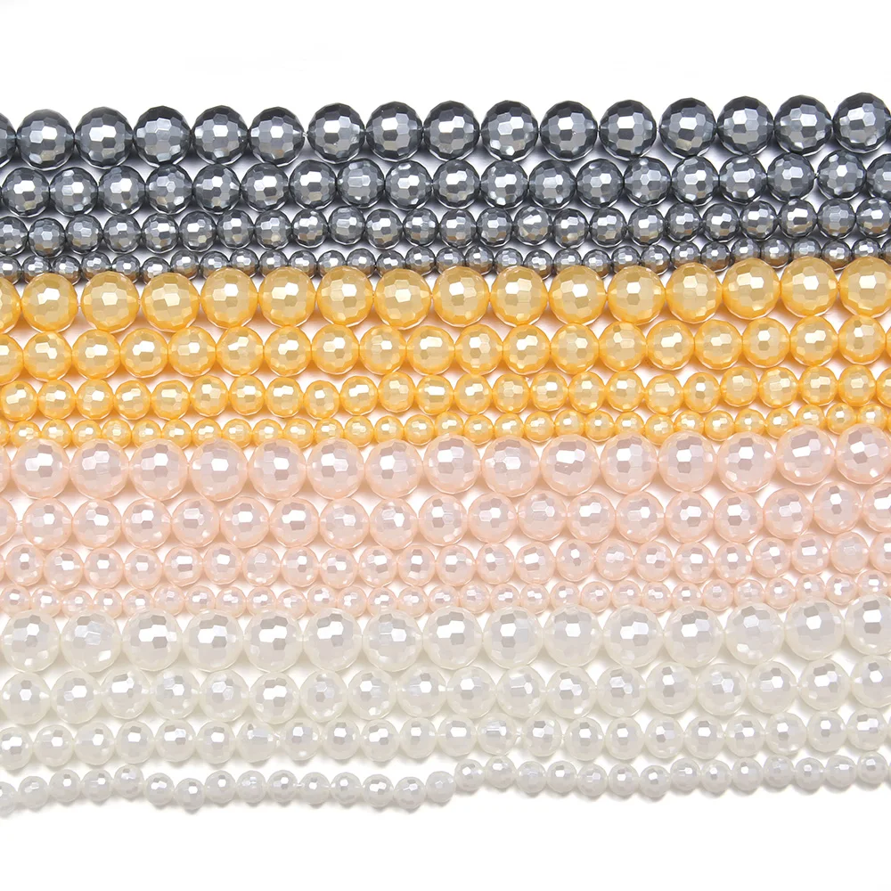 

Wholesale Natural Shell Pearl Beads Round Seashell Loose Ball Beads for Jewelry Making DIY Necklace Bracelet Exquisite Gifts