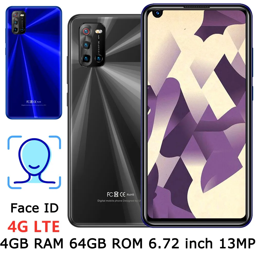 

Global Version 4G LTE 6.72" Face ID 6A Android Smartphones 4G RAM+64G ROM 8MP+13MP Mobile Phone Celulares Unlocked wifi dual sim