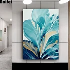 Абстрактная картина с большими брызгами цветов и листьев, алмазная живопись, мозаика для стен, 5d вышивка стразами