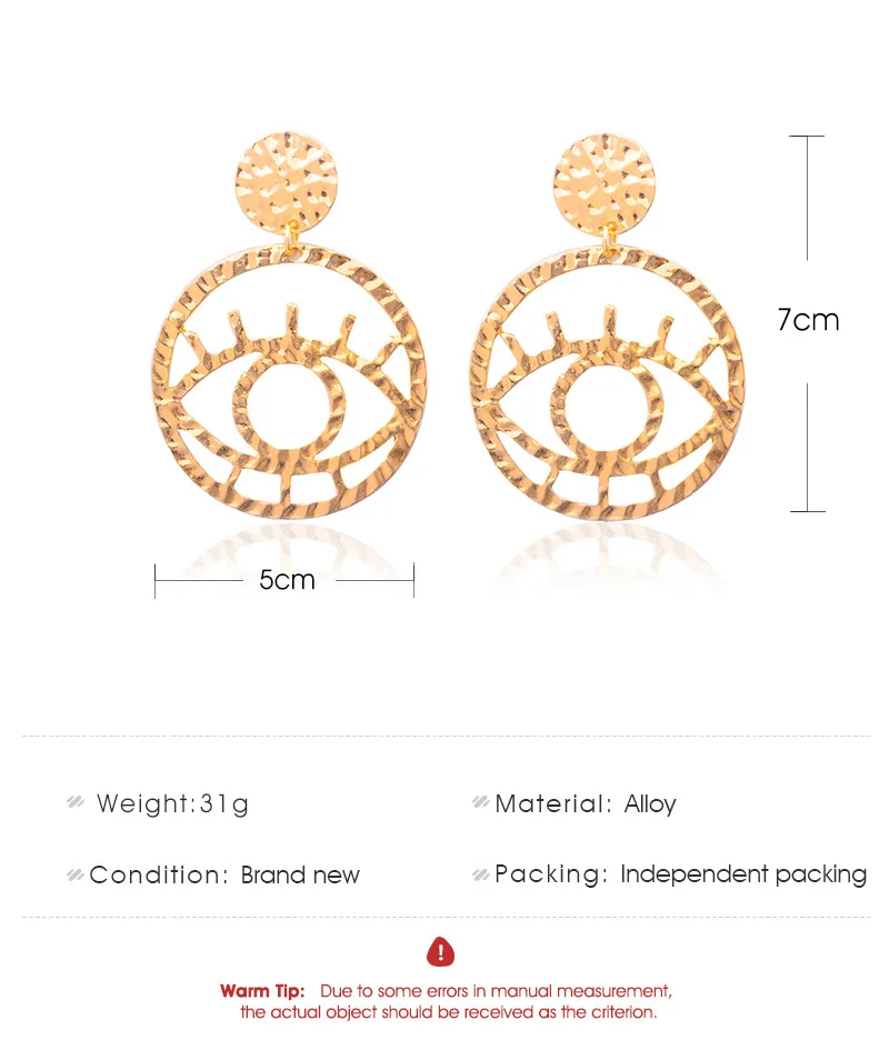 Серьги капли ZYZQ Fancy Hyperbole с креативным дизайном в виде глаза дьявола супер сюрприз