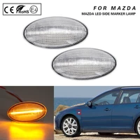2x clear led side marker lights turn signal lamp for mazda 2 mazda2 2003 2015 mazda 3 mazda3 hatchbacksaloon 5 6 mpv mk2 bt 50