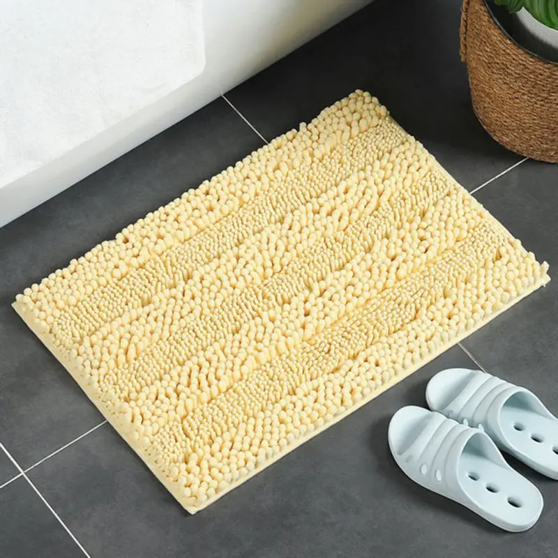 

Luxury Bathroom Carpet Anti-Slip Bath Rug Outdoor Shower Room Rugs And Mats Chenille Floor Mat Toilet Door Mat High Quality