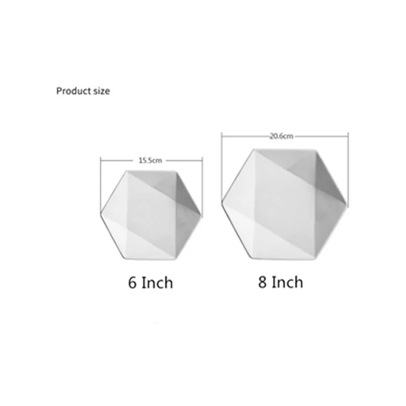 Твердая Шестигранная керамическая тарелка скандинавские матовые глазурные