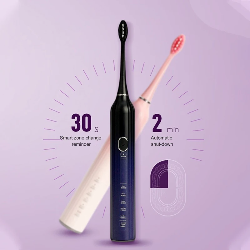 

Adult Electric Toothbrush Magnetic Levitation Sonic Electric Toothbrush Set Rechargeable Whitening Toothbrush With 3 Brush Heads