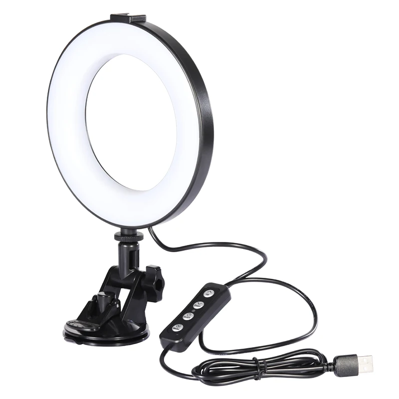 

VIJIM CL05 6.3'' LED Ring Light With Sucktion Adjustable Laptop Tablet Office Live Youtube Tiktok Vlog Makeup Light Sucktion Kit