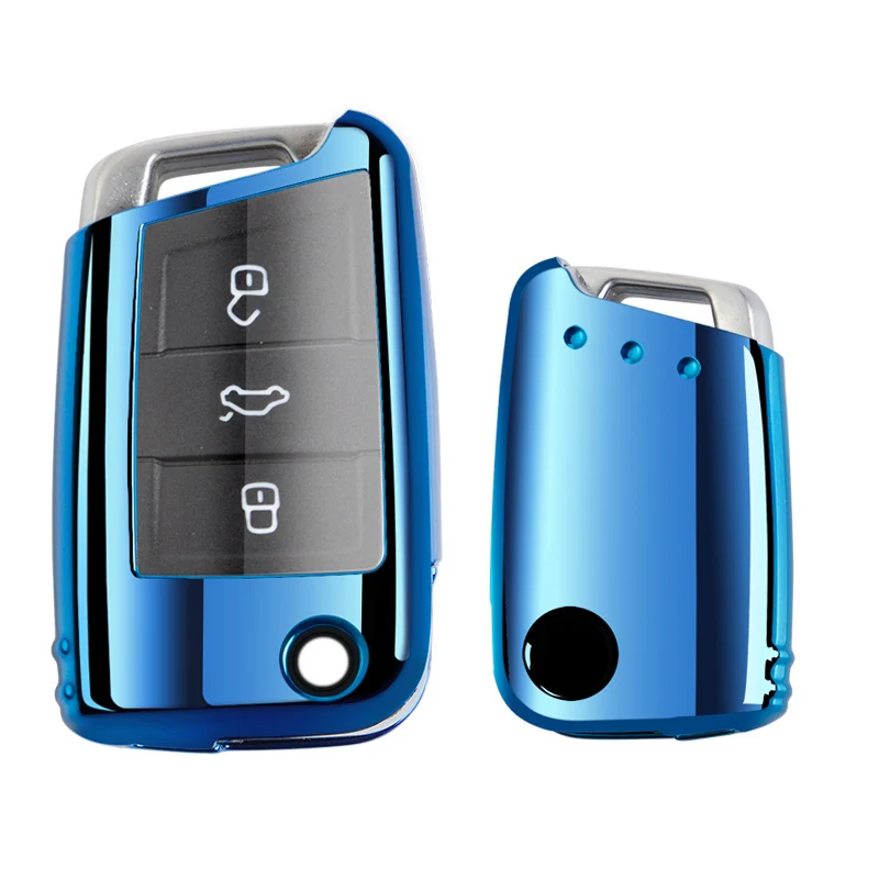 Модный Полный Чехол новый мягкий ТПУ чехол для ключей автомобиля защитный Volkswagen