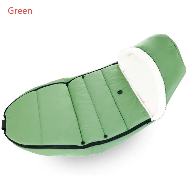 Green Зимний спальный мешок, ветронепроницаемый чехол для коляски, теплые спальные мешки, чехол для ног, детское одеяло, пеленка, 3~ 24 м - Цвет: Green