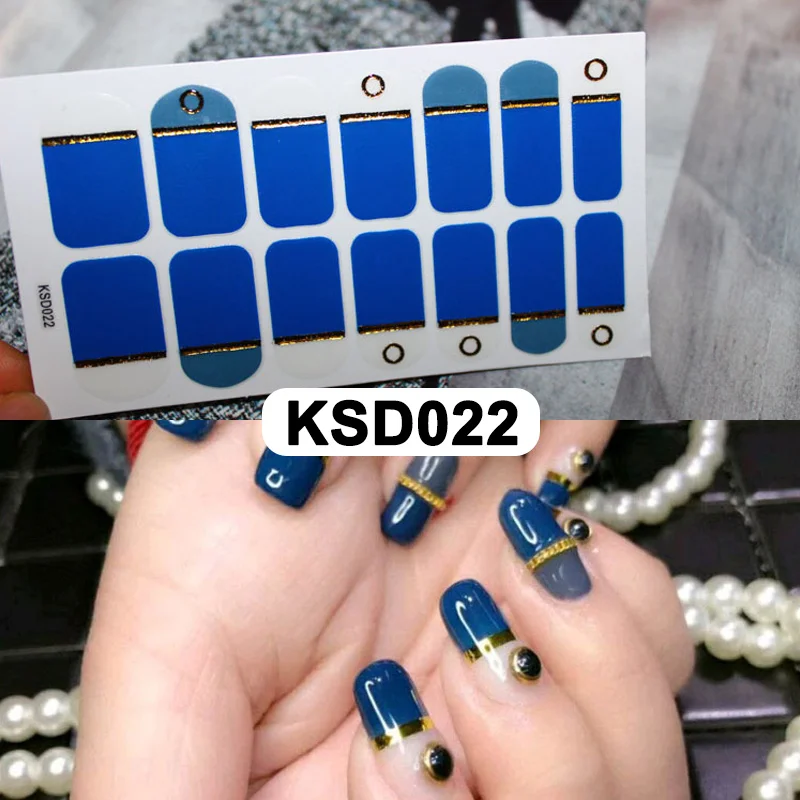 Новинка Лидер продаж 14 шт/лист бронзового цвета блестящие полный наклейки для