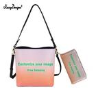 Женская сумка-мешок с логотипом и именем, под заказ