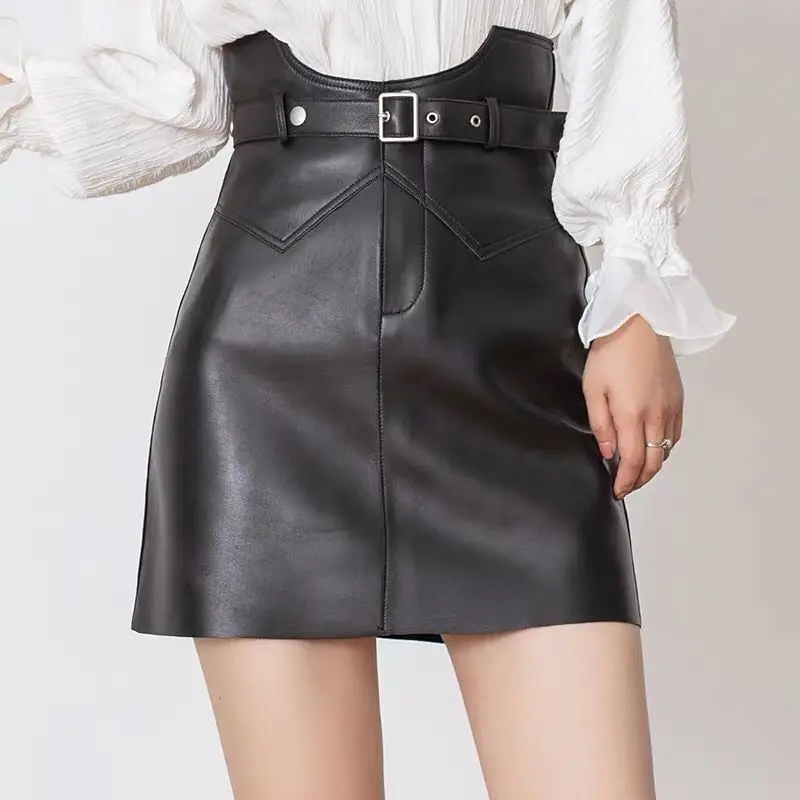 Кожаная юбка сексуальная короткая мини модная женская одежда 2020 Корейская с