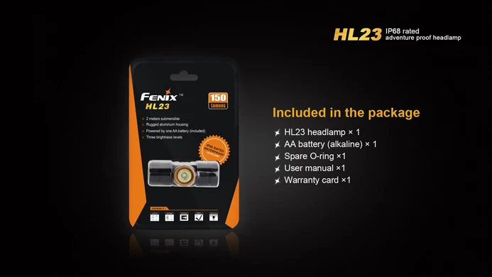 FENIX HL23 светодиодный водонепроницаемый налобный фонарь AA самый продаваемый для
