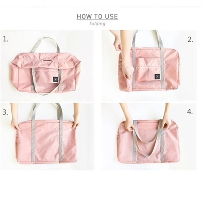 1 Pcs Unisex Large Capacity Bag New Nylon Foldable Travel Bags  Luggage Women WaterProof Handbags Men Travel Bags