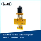 Многофункциональный металлический раздвижной стол Zaxis, аксессуары для фрезерного станка с ЧПУ, регулируемая высота, Nema17  23 42BYG  57Stepper