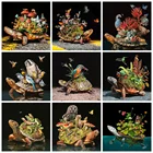 Алмазная живопись сделай сам HUACAN, черепаха, искусственная вышивка, наборы для вышивки крестиком, творческие хобби