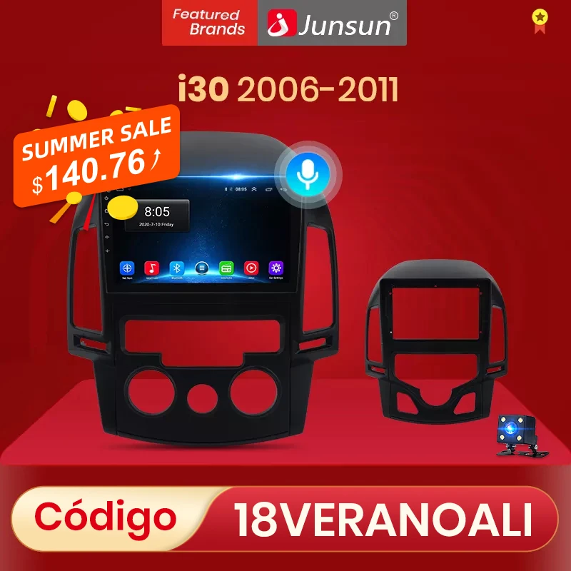 Автомагнитола Junsun V1 мультимедийный проигрыватель на Android 10 0 с голосовым