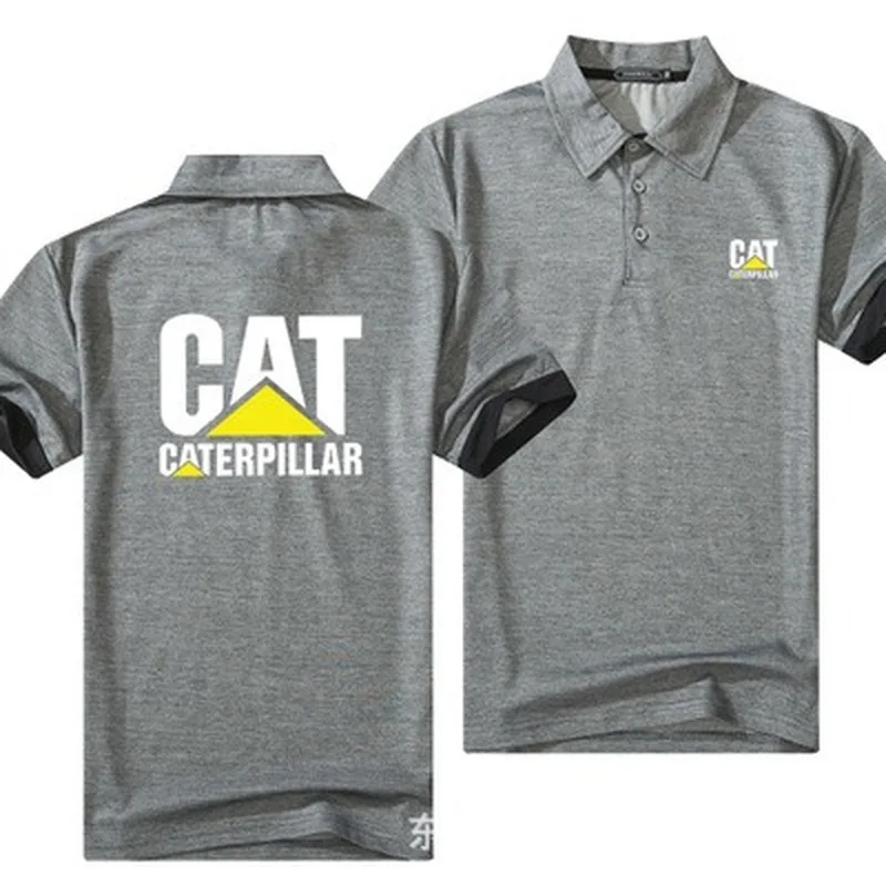 

Summer Fashion Men for Cat logo short Sleeve Polo Shirt Turn-over Collar Casual Slim Breathable Solid Color Business men polo 22