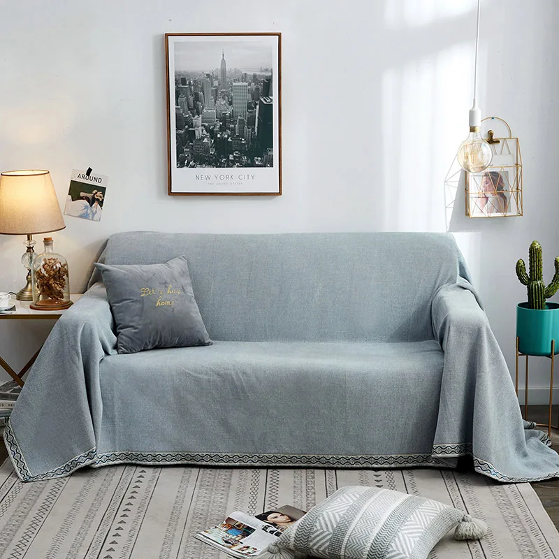 Blue.1 Синель для дивана, полотенце, чехол для дивана, Тканое покрывало, чехол для дивана для гостиной, мебель, кресло, диван для влюбленных, чехол - Цвет: Blue.1