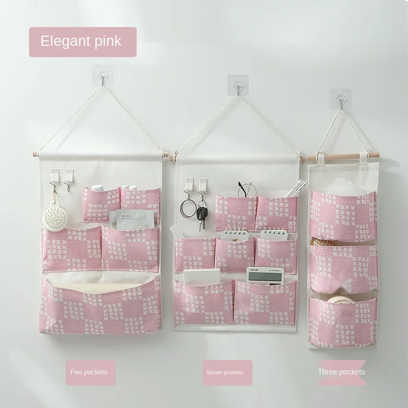 

Storage Bag Hanging Bag Wall Hanging Decoration Type behind the Door on the Wall Shelf Hanging Bag Sub-Small Cloth Bag Room