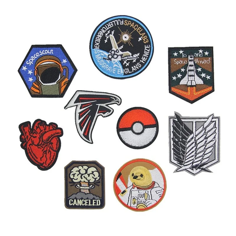 

50pcs/Lot Embroidery Patches Letters Clothing Decoration Accessories Diy Iron Heat Transfer Applique Velcro Patch Weird Stuff