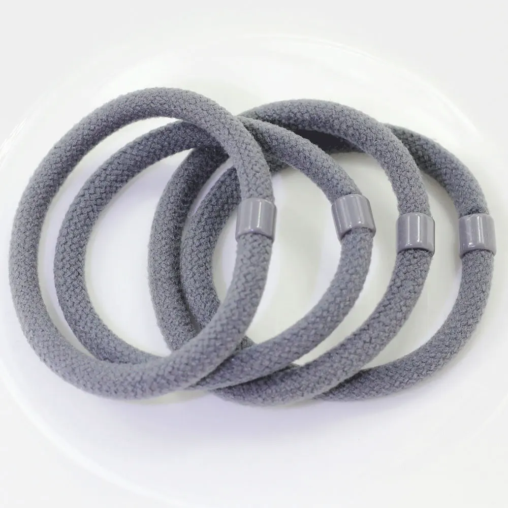 

High Quality Seamless Elastic Hair Band Knitted Thick Korean Solid Simple Hair Rope Ponytail Holder