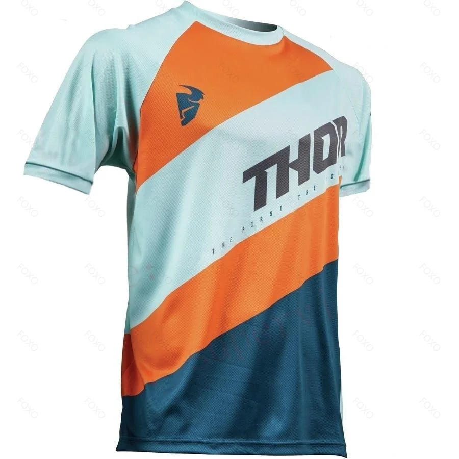 

Summer Short Sleeve Men's Cycling Jersey THOR Mountain Bike MTB Enduro Cycling Top Outdoor Sports Ropa Ciclismo Clothing bmx
