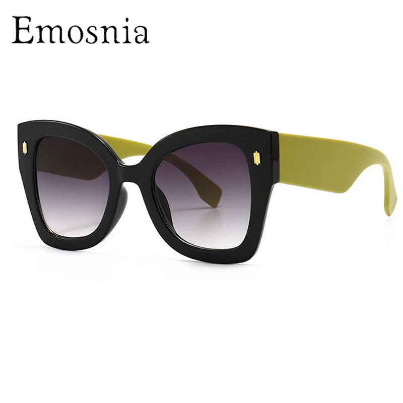 

2021 Cat Eye Square Oversized Sunglasses Women Big Frame Morden Fashion Sun Glasses Female Unisex Gradient Shades UV400