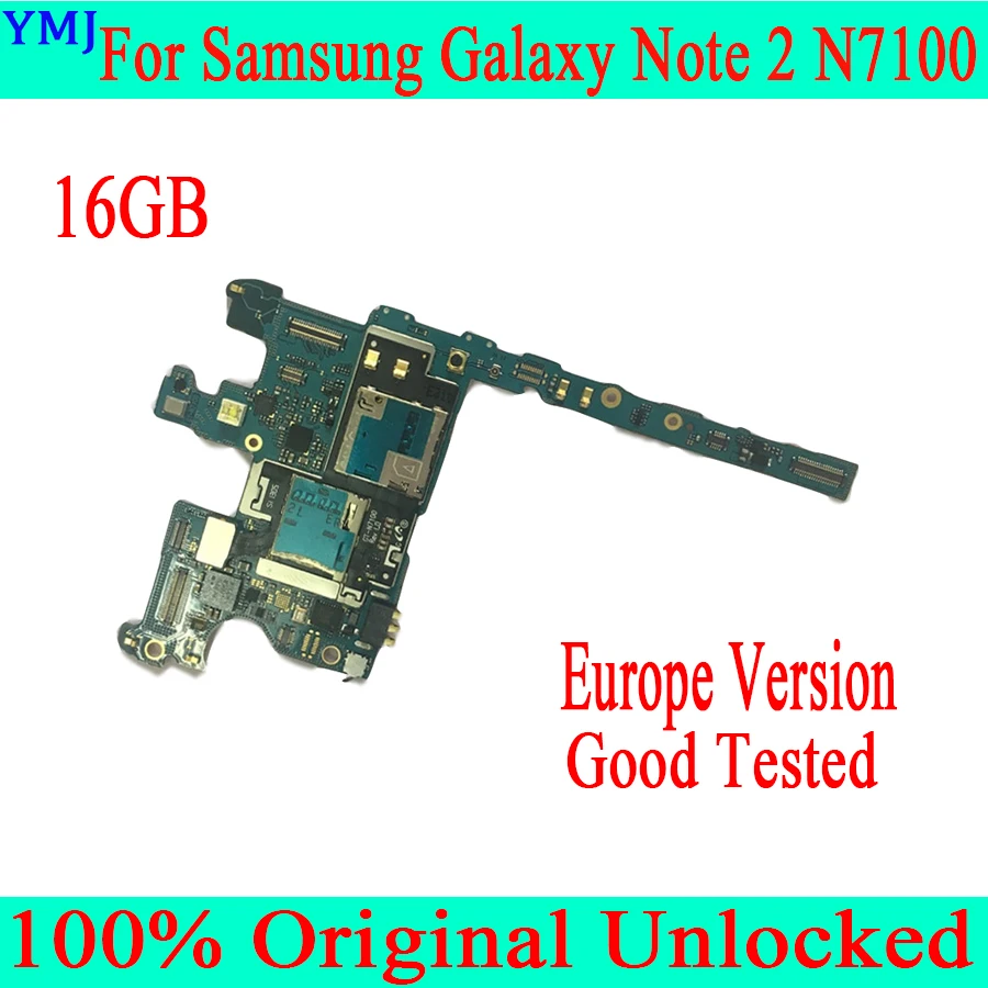 Материнская плата для Samsung Galaxy Note 2 N7100 100% оригинальная разблокированная версия ЕС