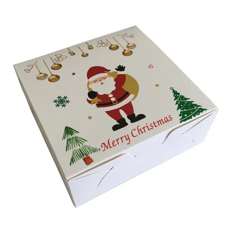 50 шт./лот многоразмерная Рождественская упаковочная коробка для украшений коробка из крафт-бумаги Коричневая Картонная Коробка для мыла ручной работы белая бумажная подарочная коробка