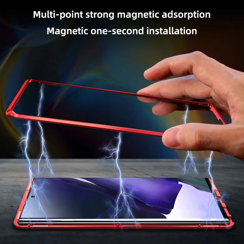 

360 Magnetic Metal Case For Samsung Galaxy S9 S20 S8 S10 Plus S20 Ultra S7 S10e Coque On Note 20 Ultra 9 10 Plus Pro Cover