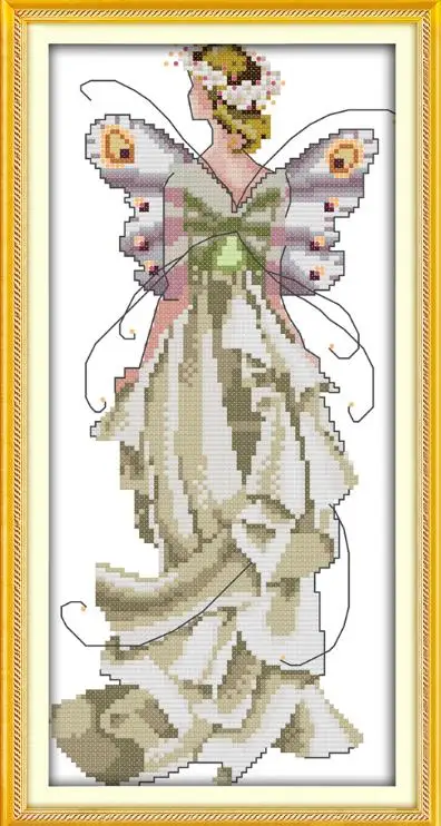 R827-3 Joy Sunday Flower fairy серия Набор для вышивки крестом 11CT печатная ткань 14CT холст DMC Вышивка крестом с фабрики - Цвет: R827-3