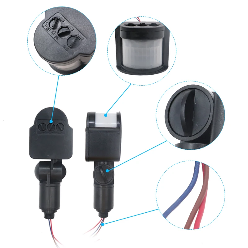 Уличный Домашний Светильник с датчиком движения 5 Вт 100 AC 220 В автоматический ИК