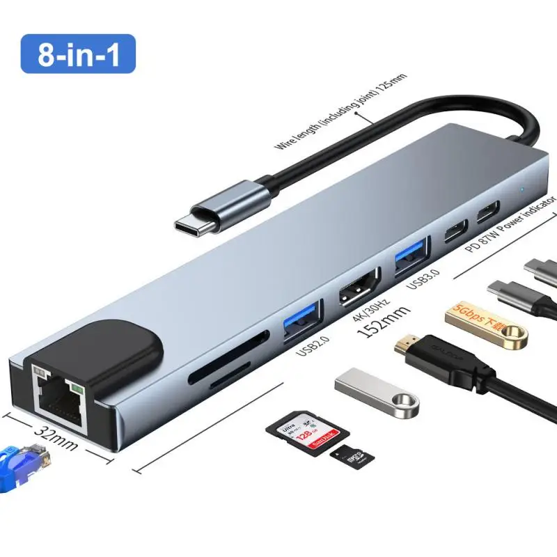 

USB 3,0 док-станция 8 в 1, USB, 8 портов