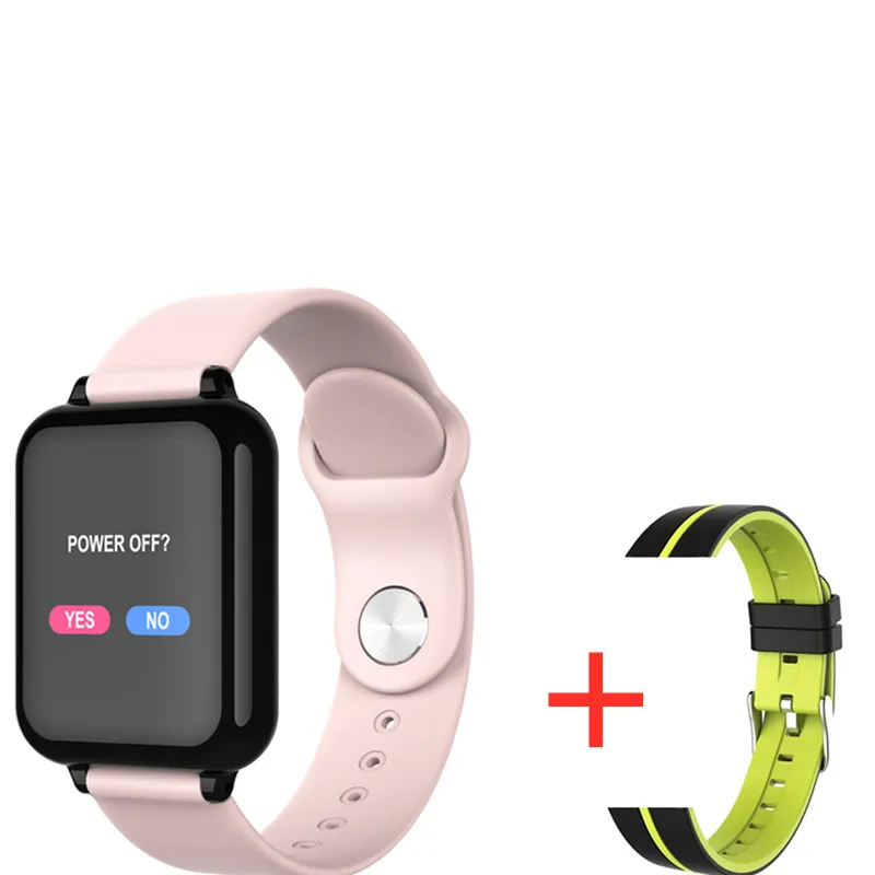 PK add 1 Green Strap B57 Смарт-часы водонепроницаемый монитор сердечного ритма кровяное давление несколько спортивный режим умные часы женские часы наручные мужские умные часы - Цвет: PK add 1 Green Strap