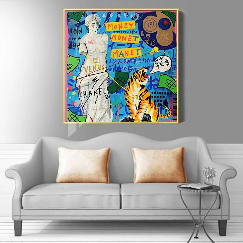 

Graffiti David Sculpture Poster And Prints Canvas Painting Cuadros On The Wall Art Decoration Mural Modern For Living Room Decor