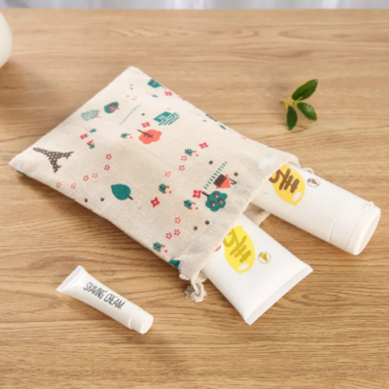 Хлопковые сумки для хранения косметики органайзер вместительная коробка