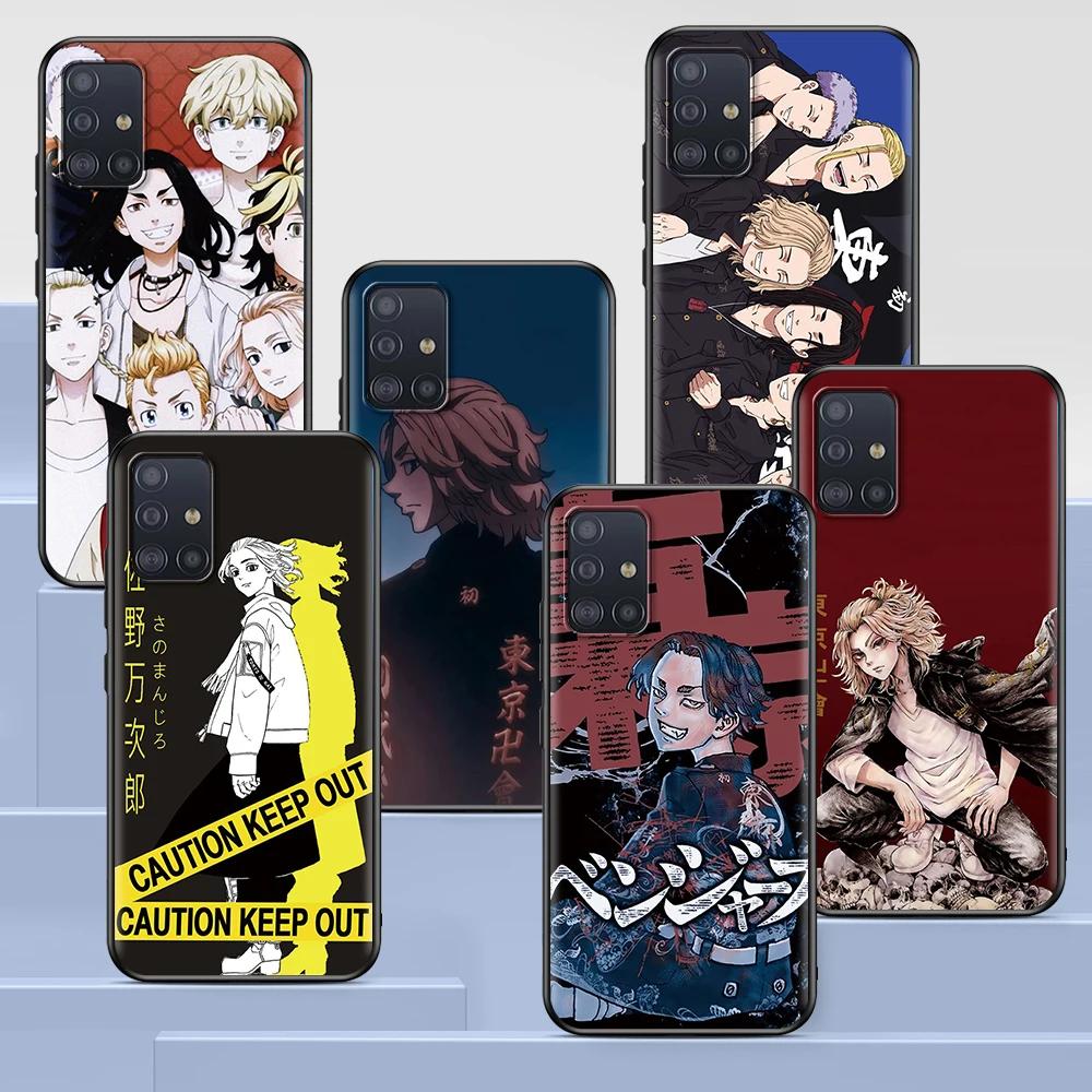 

Phone Case For Samsung Galaxy A51 A12 A21s A71 A52 A31 A32 A02s A72 A11 A41 A22 A01 A42 A91 A21 Black Soft Cover Tokyo Revengers