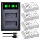 4 шт. планшетов, 5 аккумуляторов и двойное зарядное устройство USB для Olympus